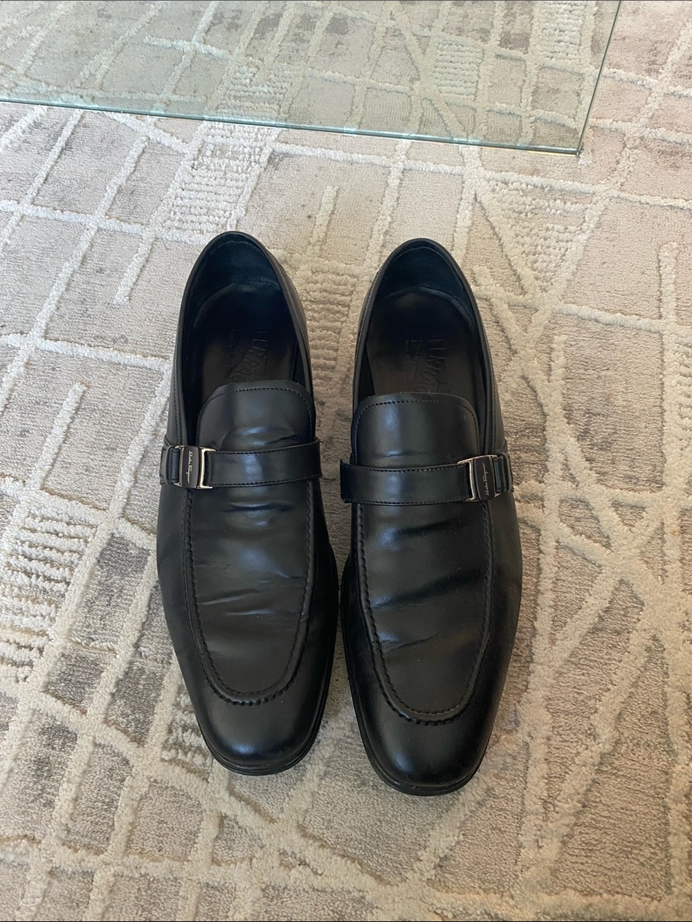 Men's Ferragamo Leather Slip-On Dress Loafers (No box)